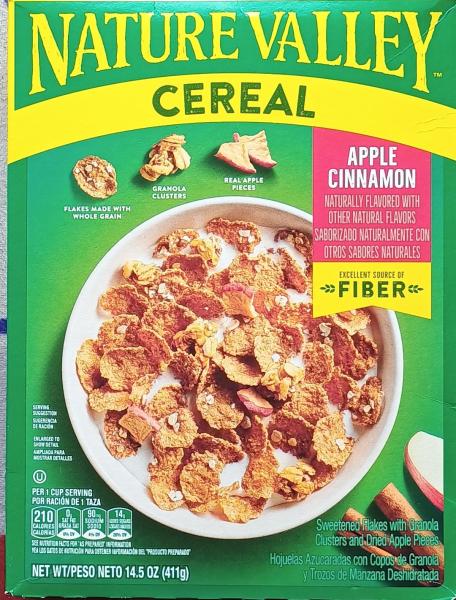 NATURE VALLEY 'Apple Cinnamon' Cereal Sweetened Flakes with Granola 411 gr